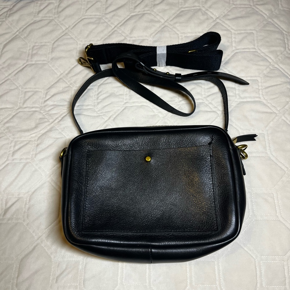 Madewell Black Leather Crossbody Bag